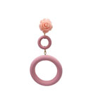 Boucles d'oreilles flamenco à double anneau pour femmes. Rose 12.397€ #50639RSRS